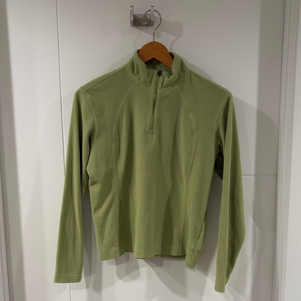 Columbia Sage Green quarter zip, fleece pullover, gently used